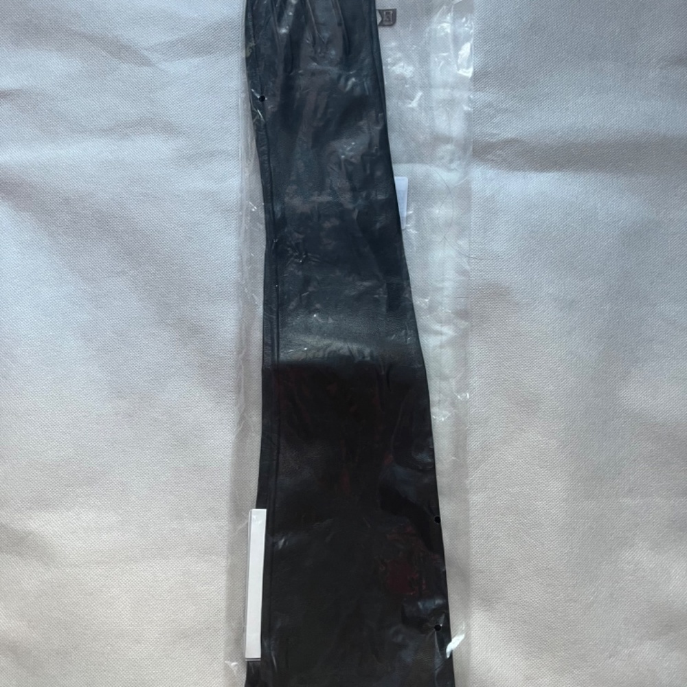 H&M Studio Collection 2023 Leather Evening Long Black Elbow Gloves‎ XS/S - Picture 7 of 11